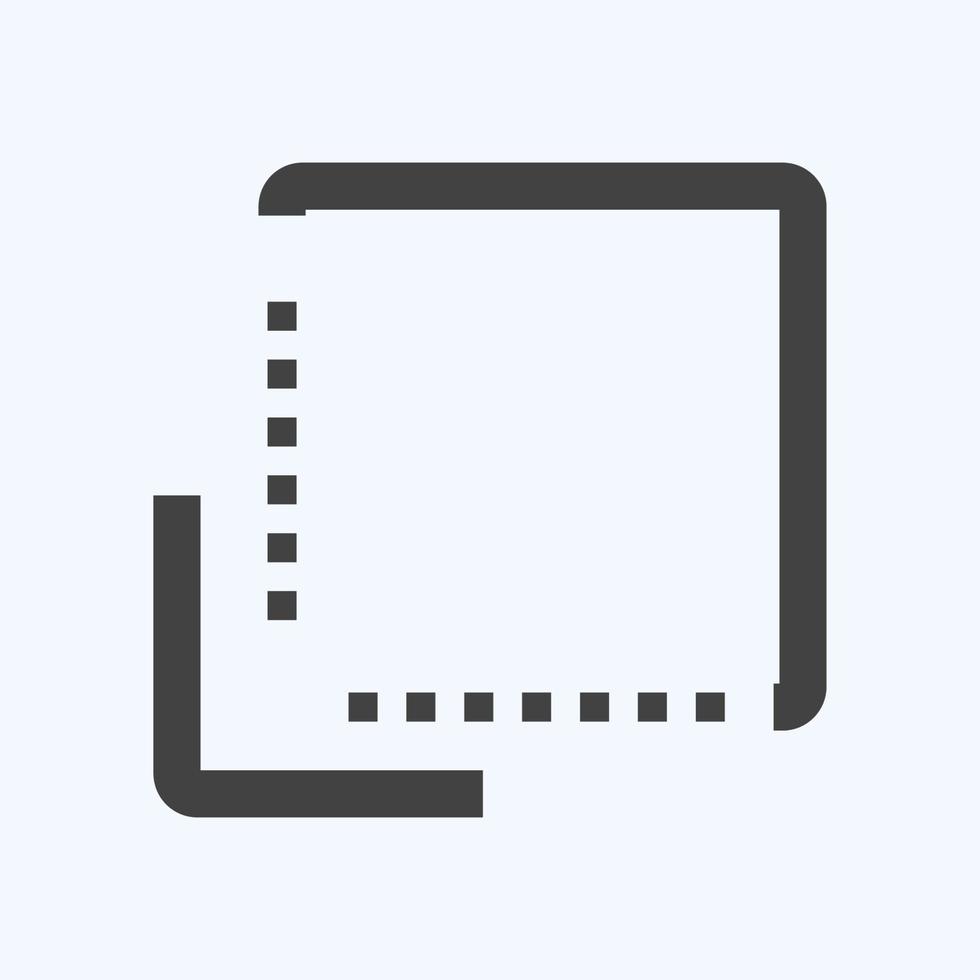 icône retourner à l'arrière - style glyphe - illustration simple, trait modifiable vecteur