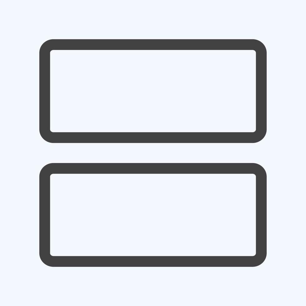 tableau d'affichage des icônes - style de ligne - illustration simple, trait modifiable vecteur