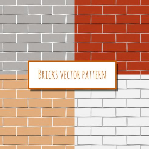Modèle rectangulaire de mur de briques sans soudure vecteur