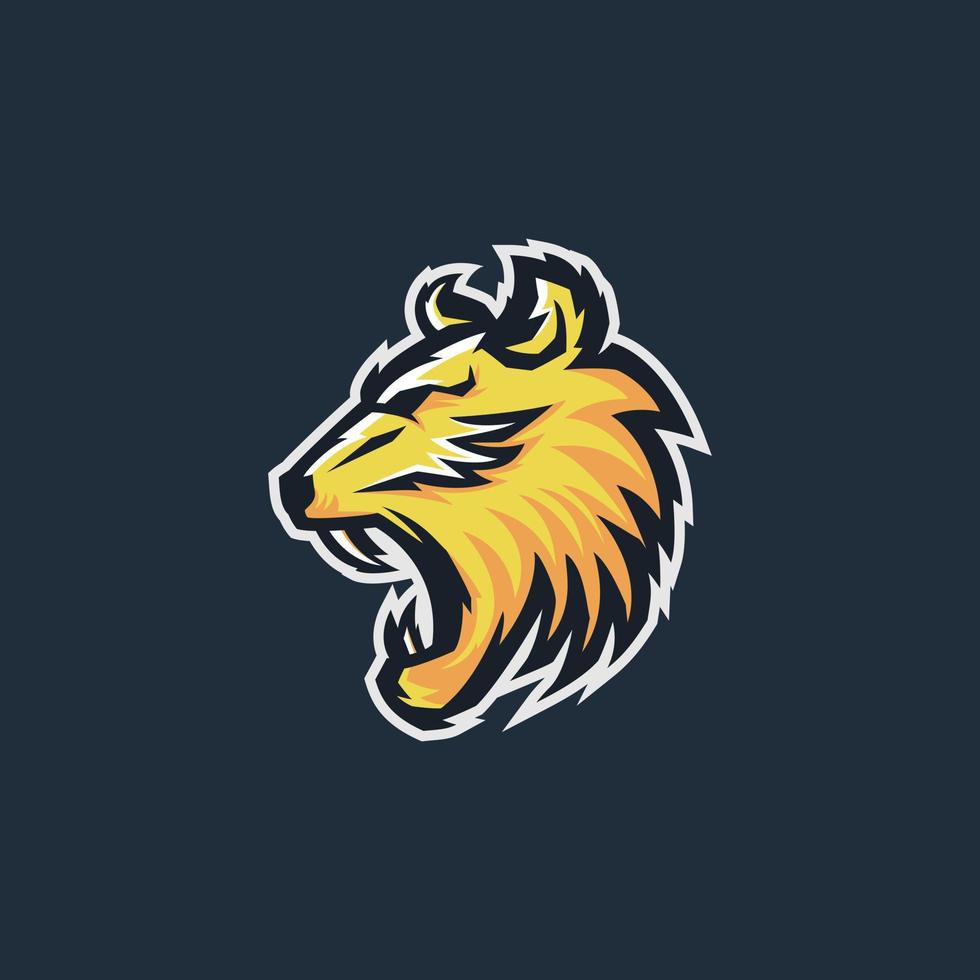 modèle de logo e sport, logo de mascotte de tigre vecteur