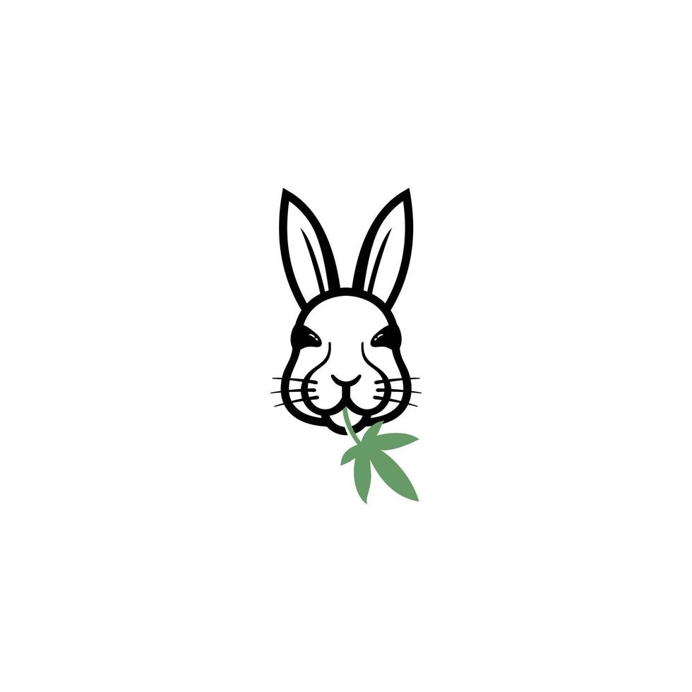 lapin lapin au chanvre ou feuille de cannabis vecteur