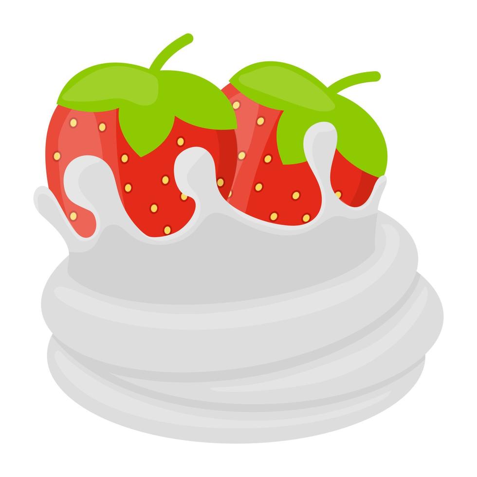 concepts de tarte aux fraises vecteur