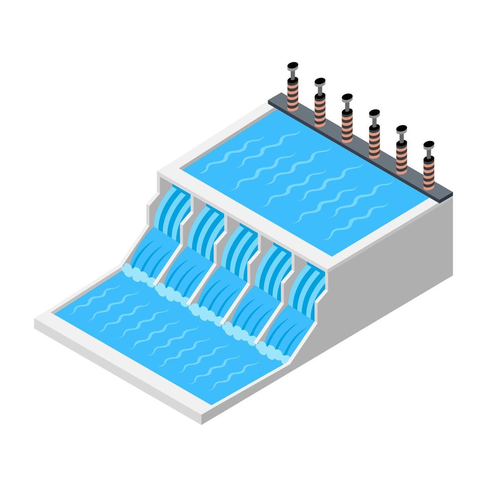 concepts de barrage à la mode vecteur