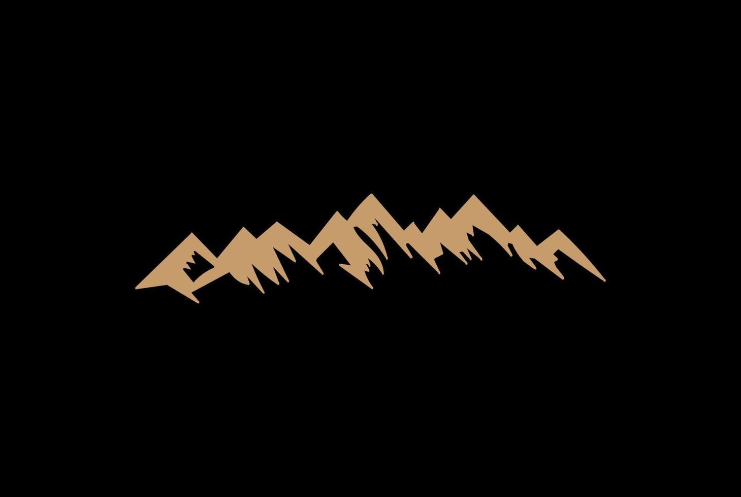 glace neige montagne rocheuse paysage vue logo design vecteur