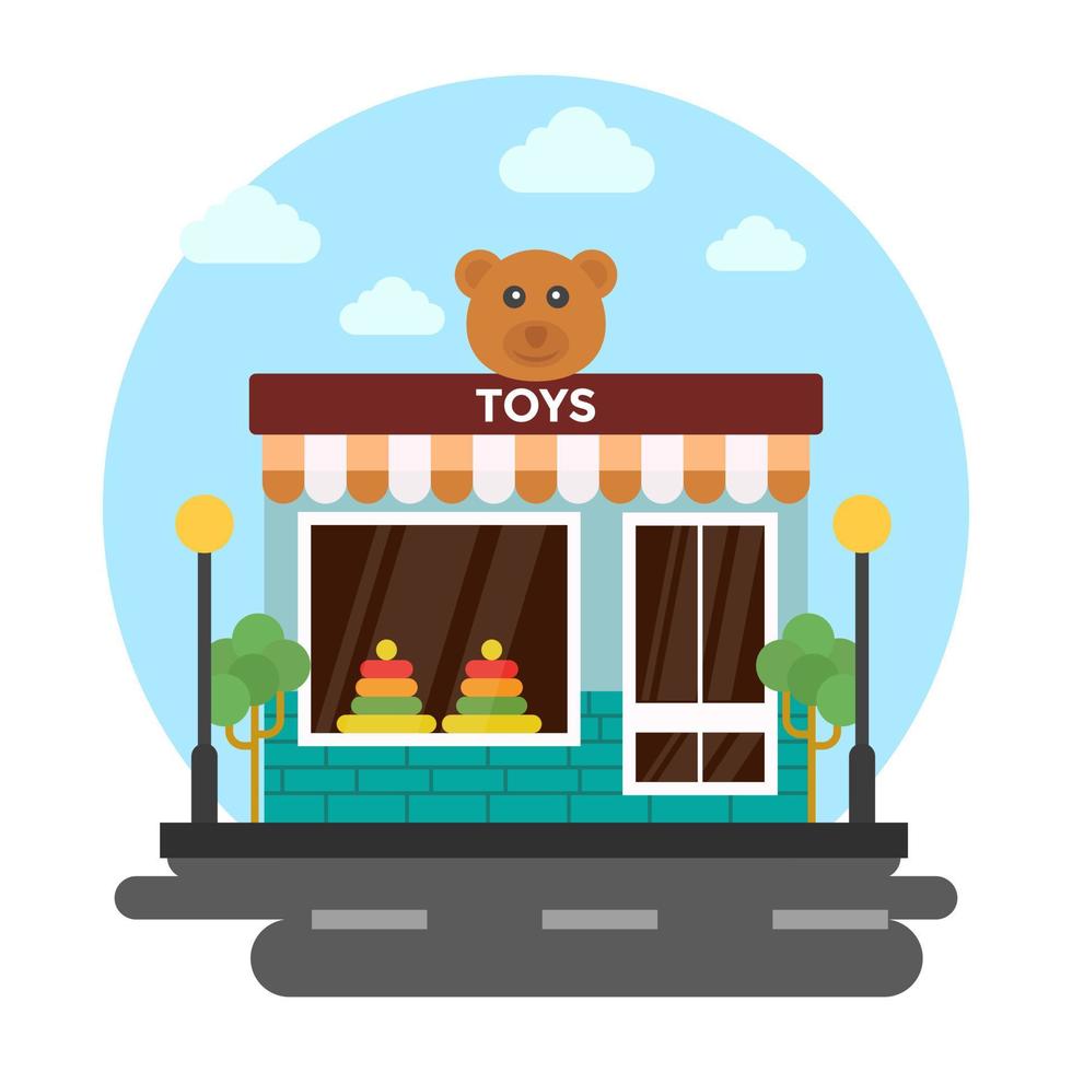 concepts de magasin de jouets vecteur