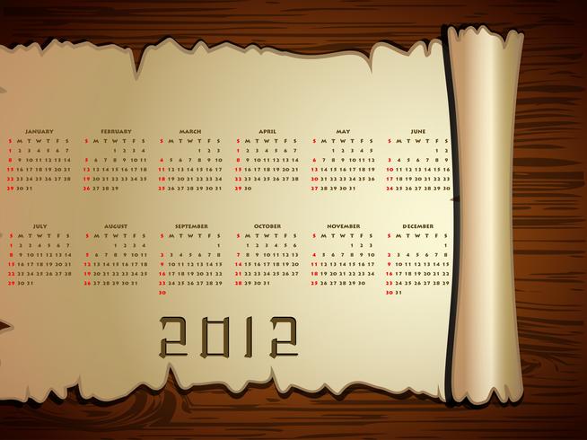 calendrier de nouvel an vecteur