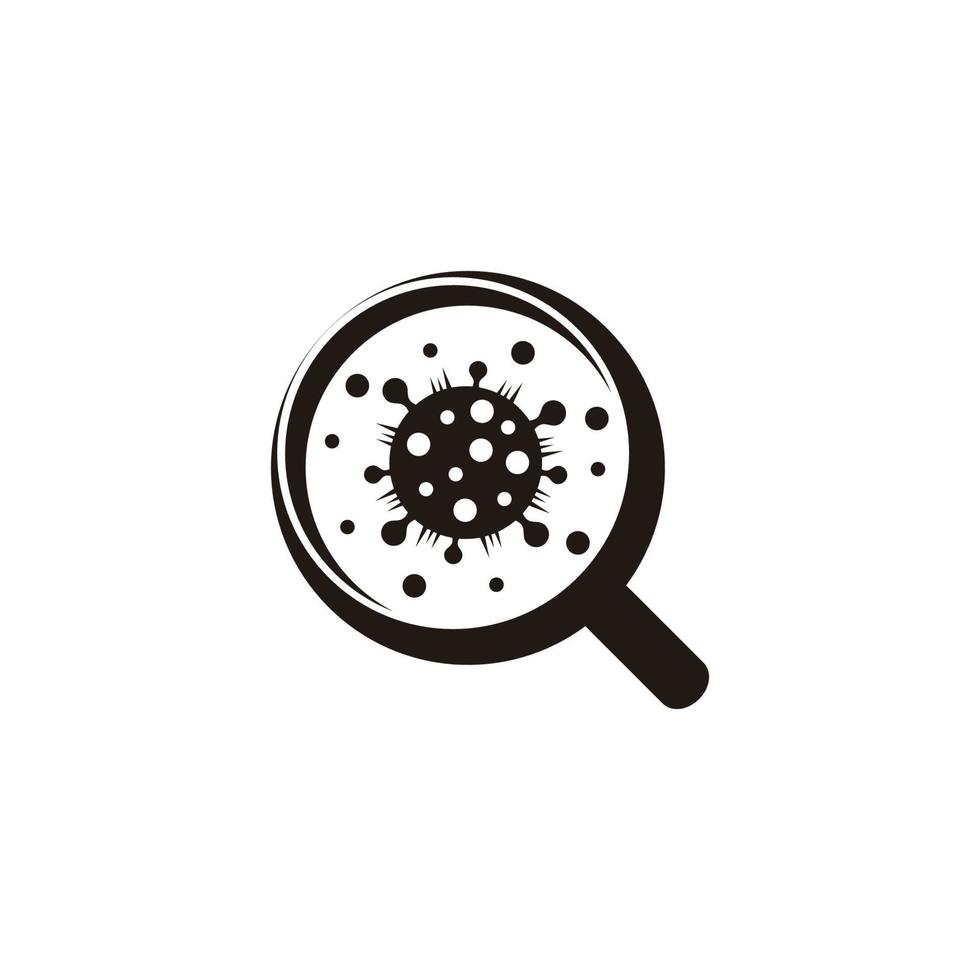 recherche de virus test magnifier symbole logo vecteur