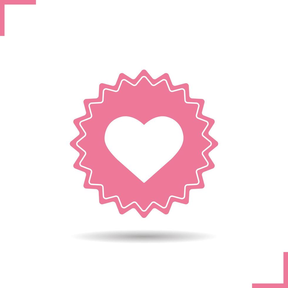 icône de couleur de signe d'amour. bannière de sex-shop. illustration vectorielle coeur isolé vecteur