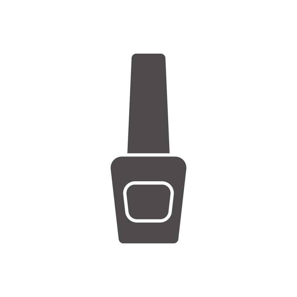 icône de glyphe de bouteille de vernis à ongles. symbole de silhouette. espace négatif. illustration vectorielle isolée vecteur