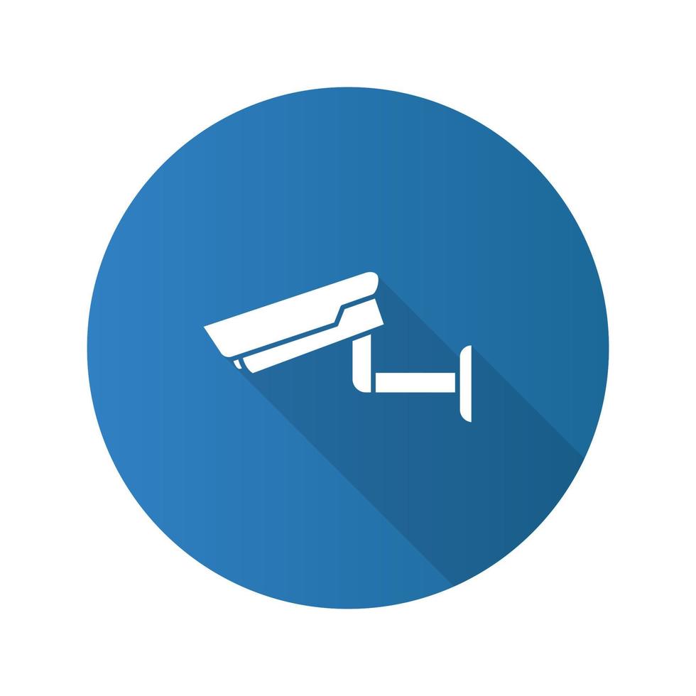 icône de glyphe grandissime de conception plate de caméra de surveillance. système de sécurité. vidéosurveillance. illustration vectorielle vecteur