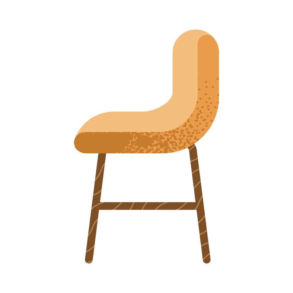 icône de chaise jaune vecteur