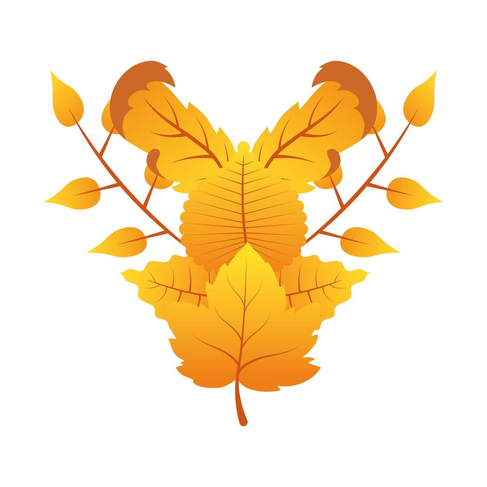 feuilles d'automne feuillage décoration saisonnière vecteur