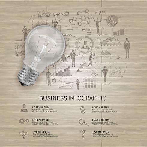 esquisse infographie de l&#39;entreprise vecteur