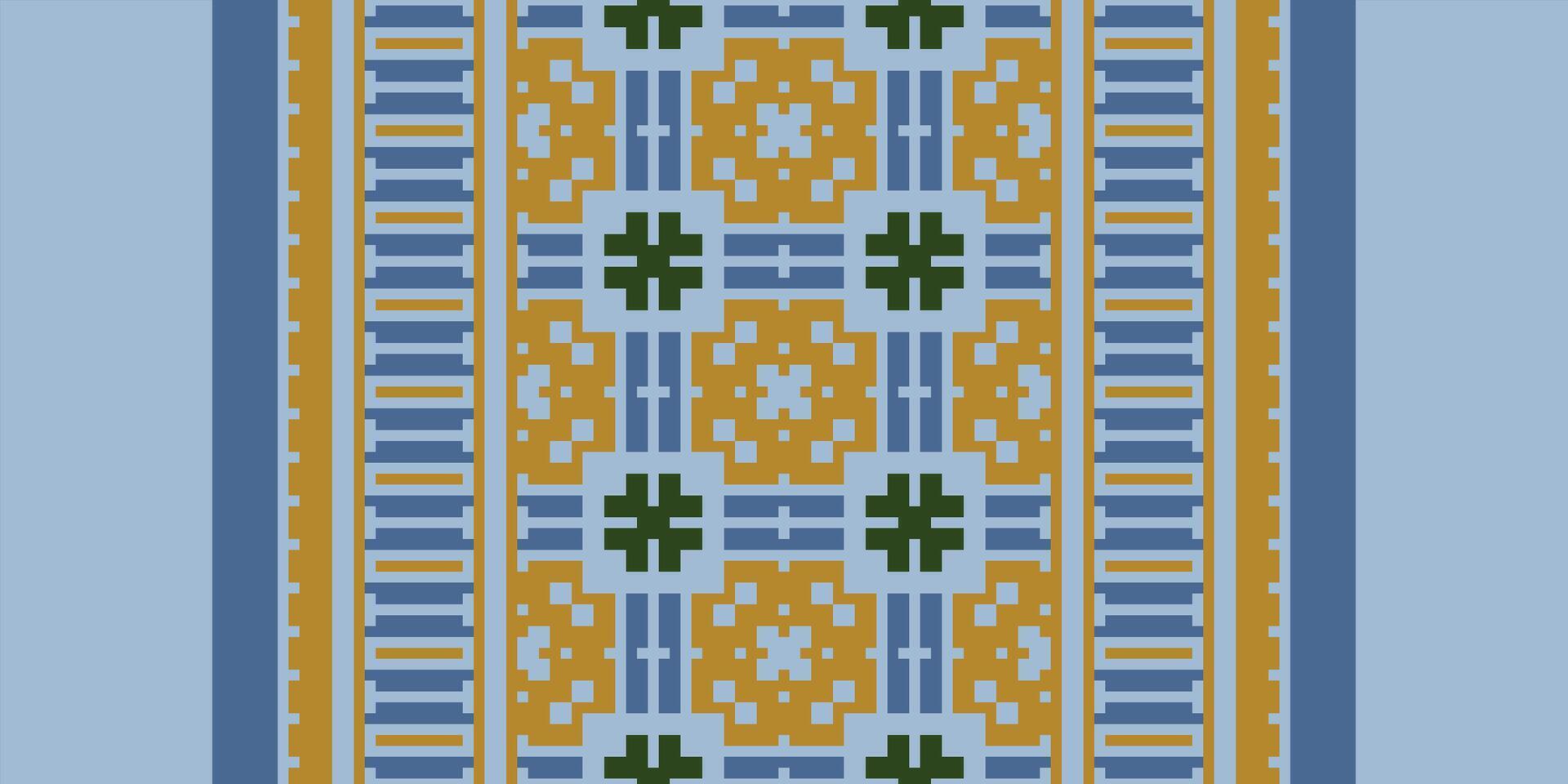 navajo modèle sans couture scandinave modèle motif broderie, pixel ikat broderie conception pour impression kurta modèle Mughal motifs tapisserie modèle floral répéter vecteur