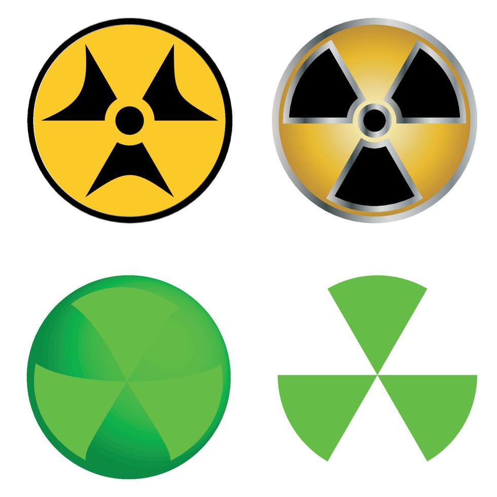 symboles isolés de l'illustration vectorielle de rayonnement. vecteur