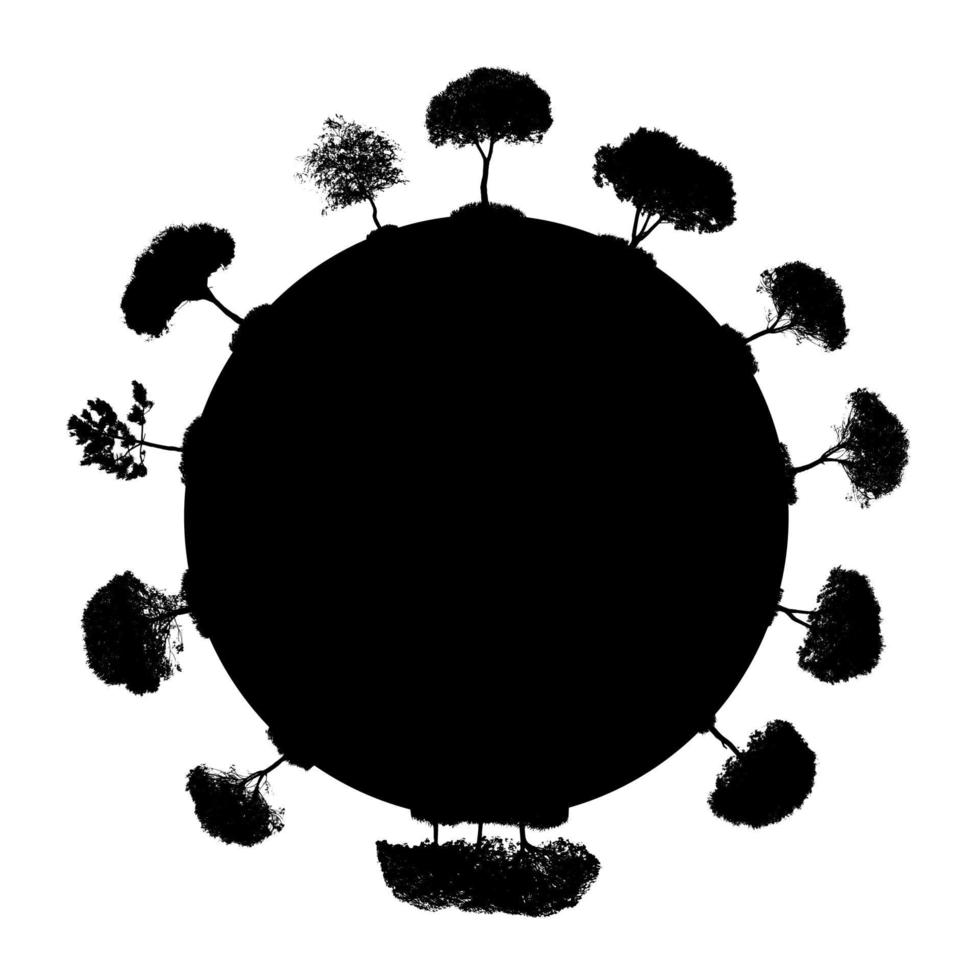 arbre de silhouette abstraite. illustration vectorielle. vecteur