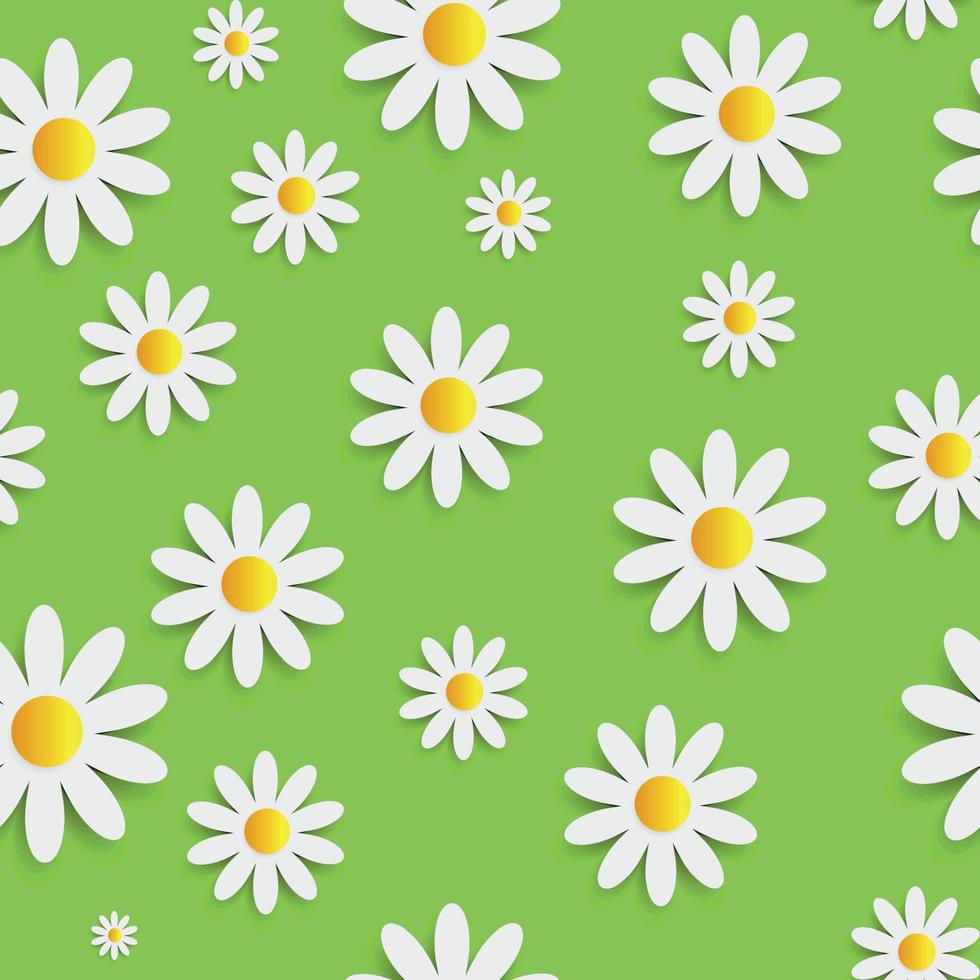 Flore daisy seamless pattern design vector illustartion