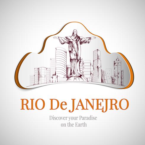 Emblème de la ville de Rio de Janeiro vecteur