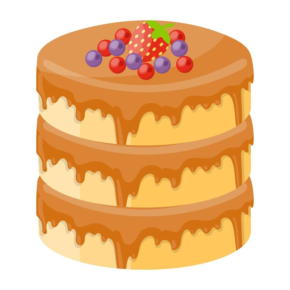 gâteau à la crème glacée vecteur