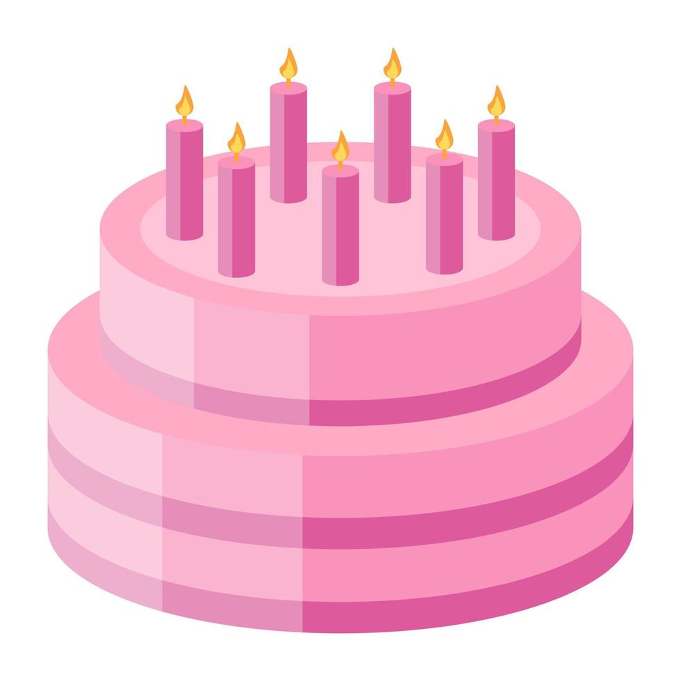 concepts de gâteau d'anniversaire vecteur