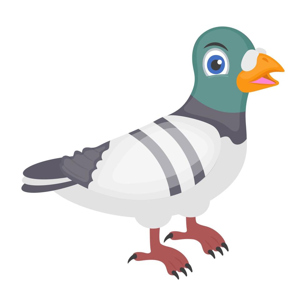 concepts de pigeon de dessin animé vecteur