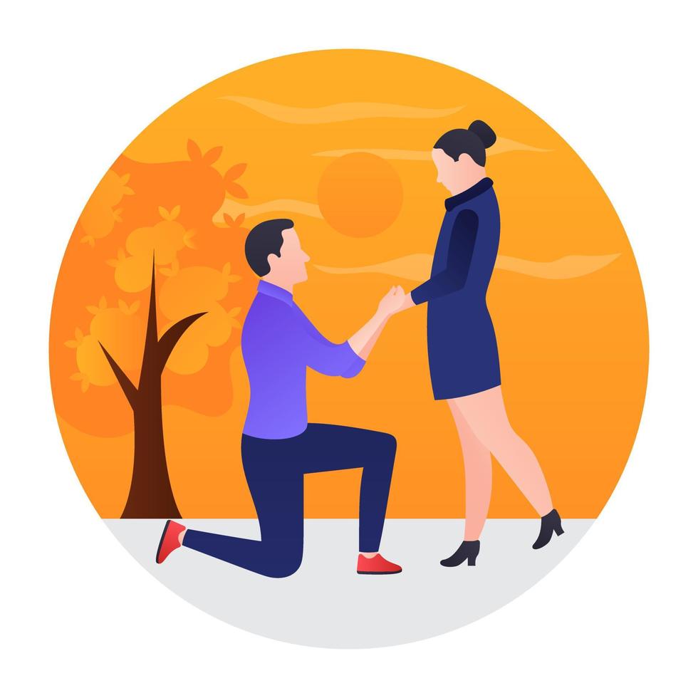 concepts de proposition de mariage vecteur