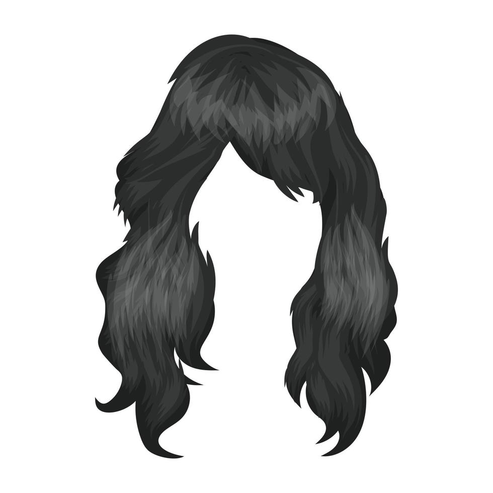 concepts de coupe de cheveux en plumes vecteur