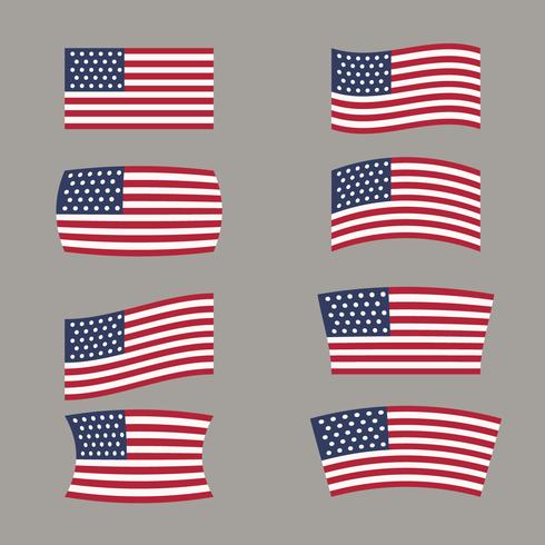 Formes de drapeaux américains vecteur