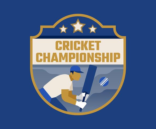 Championnat de cricket vecteur