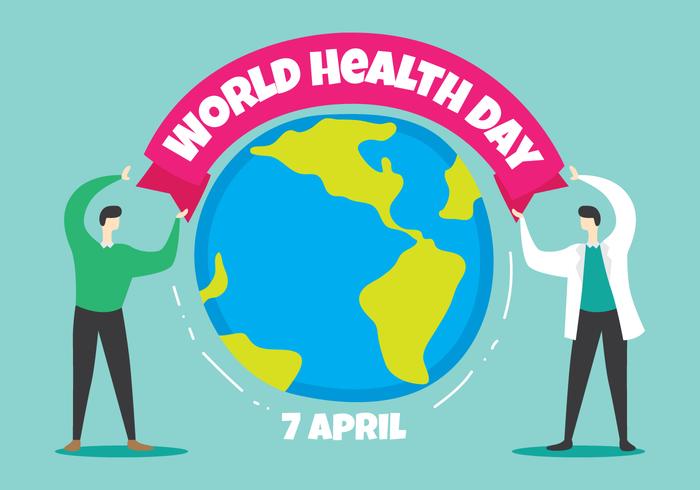 Journée mondiale de la santé vecteur