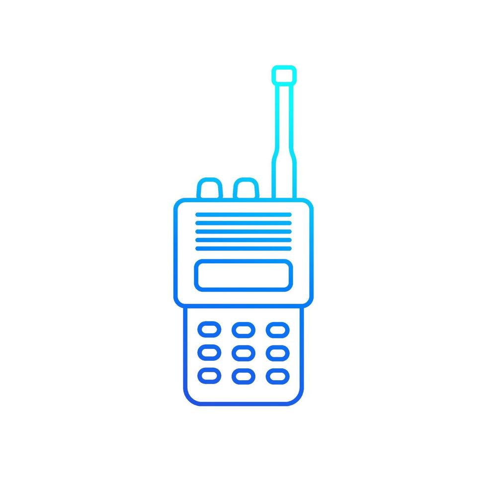 icône de radio portable, ligne vecteur