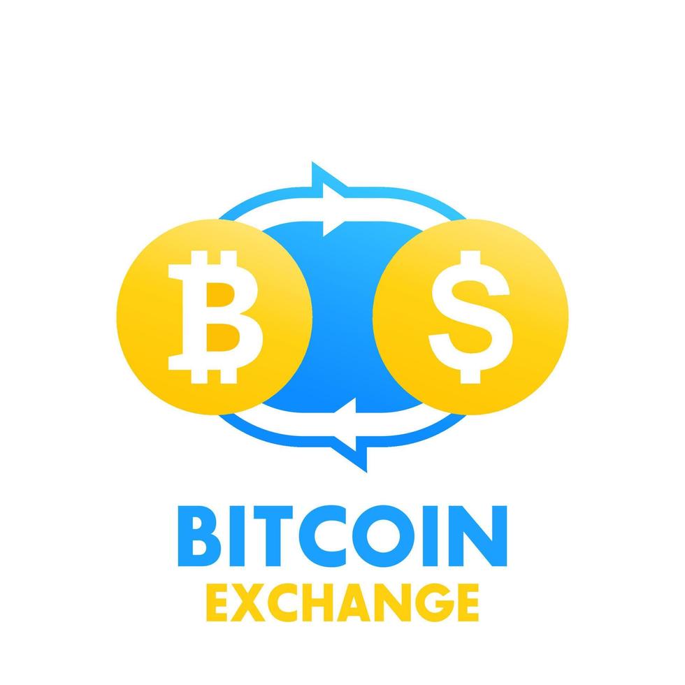 bitcoin à l'illustration vectorielle d'échange de dollar vecteur