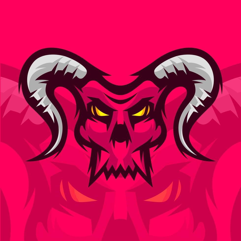 création de logo de mascotte diable vecteur