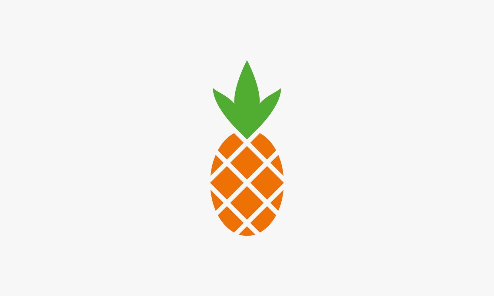 illustration vectorielle juteuse d'ananas de fraîcheur isolée sur fond blanc. icône créative. vecteur