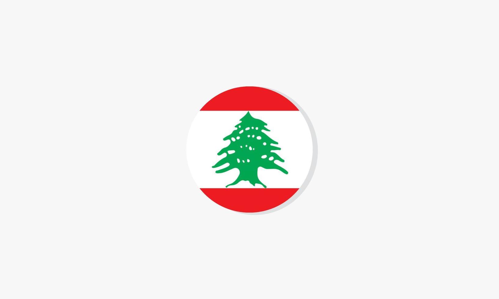 vecteur de conception graphique du drapeau du cercle du liban.