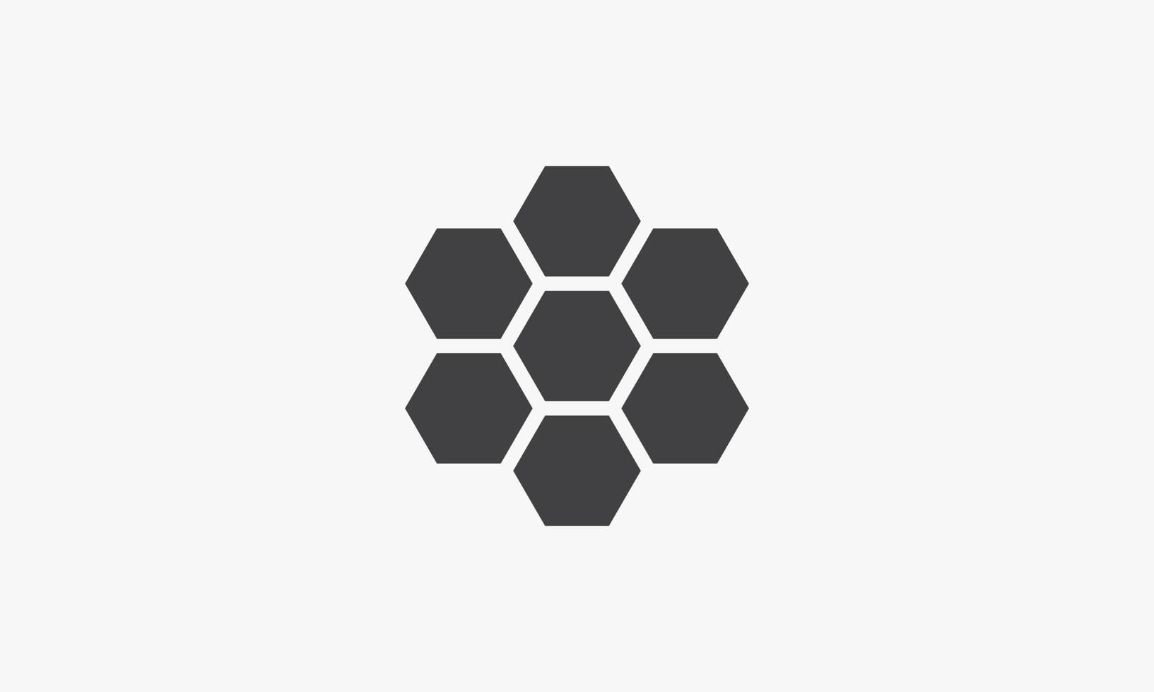 icône en nid d'abeille. illustration vectorielle sur fond blanc. vecteur