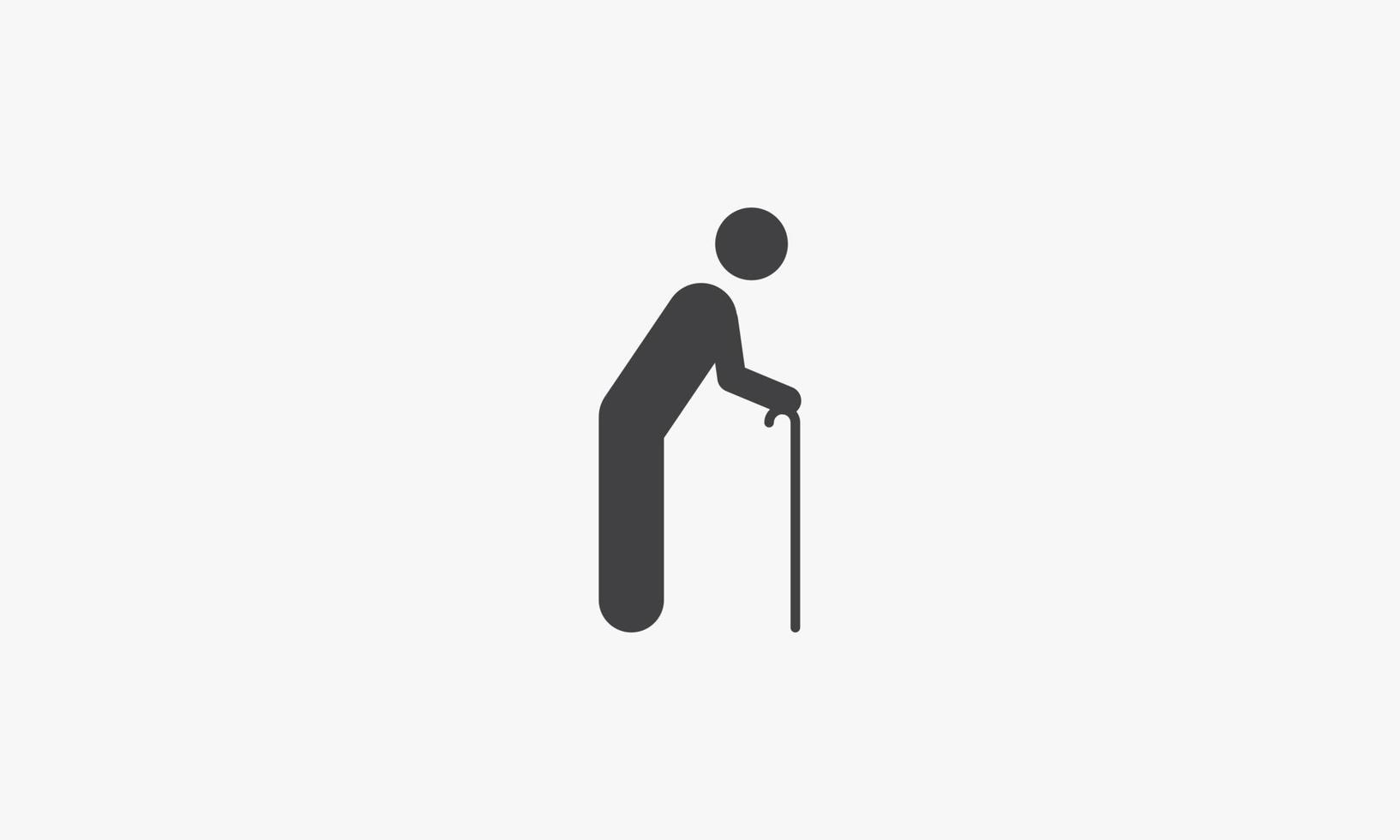 icône de personnes âgées. illustration vectorielle.isolated sur fond blanc. vecteur