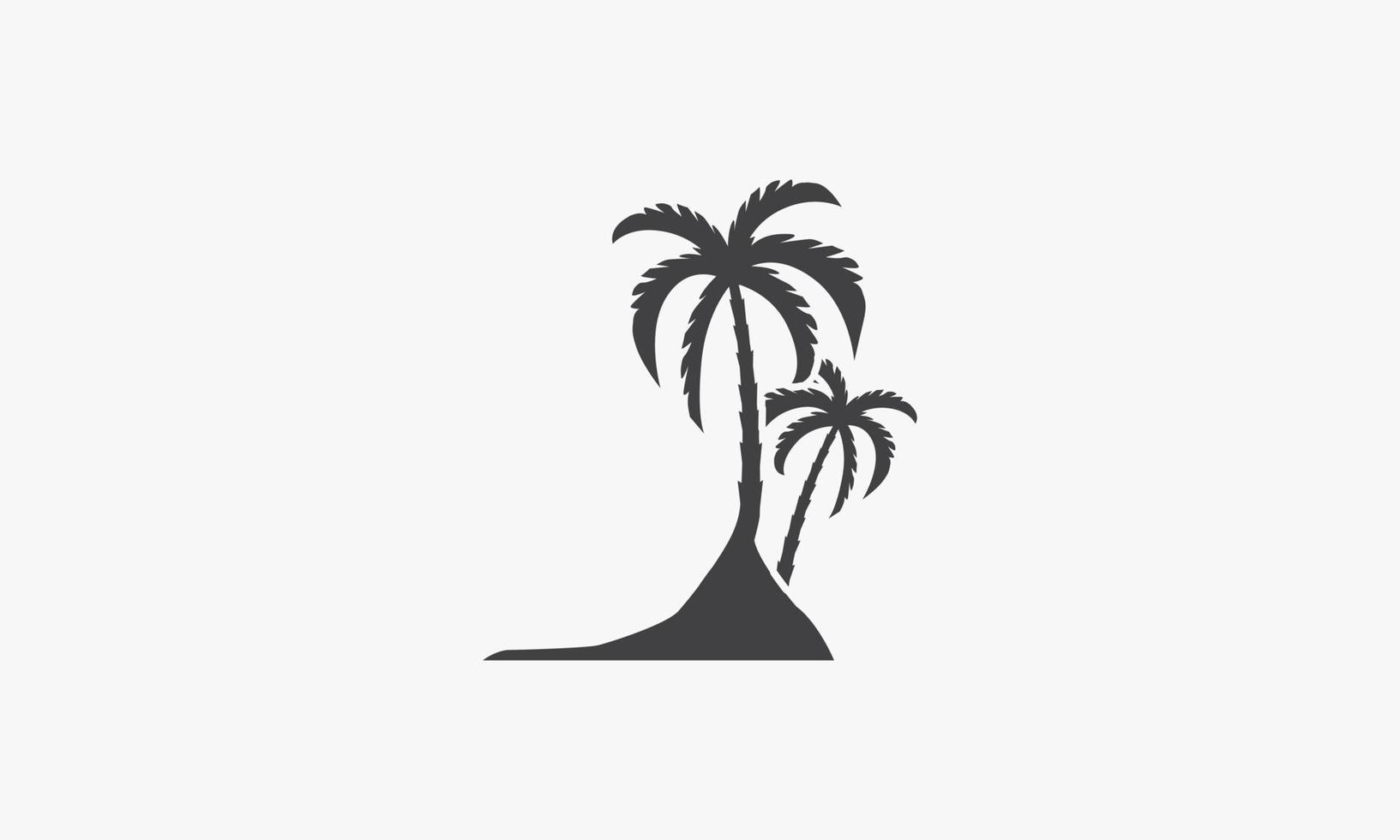 illustration vectorielle arbre île sur fond blanc. icône créative. vecteur