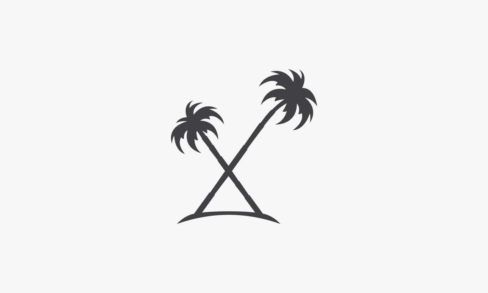 illustration vectorielle de palmier sur fond blanc. icône créative. vecteur