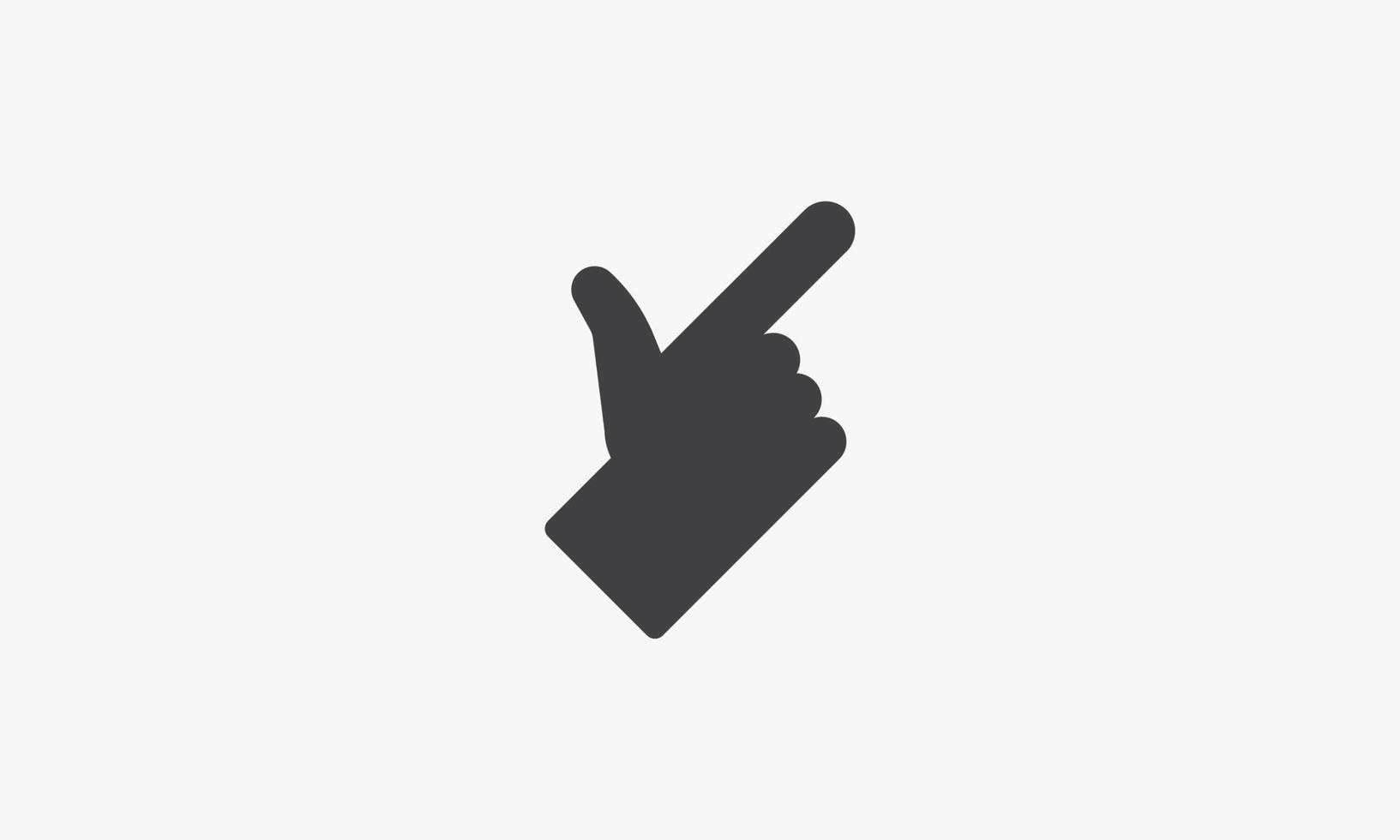 icône de doigt pointé de geste. isolé sur fond blanc. illustration vectorielle. vecteur