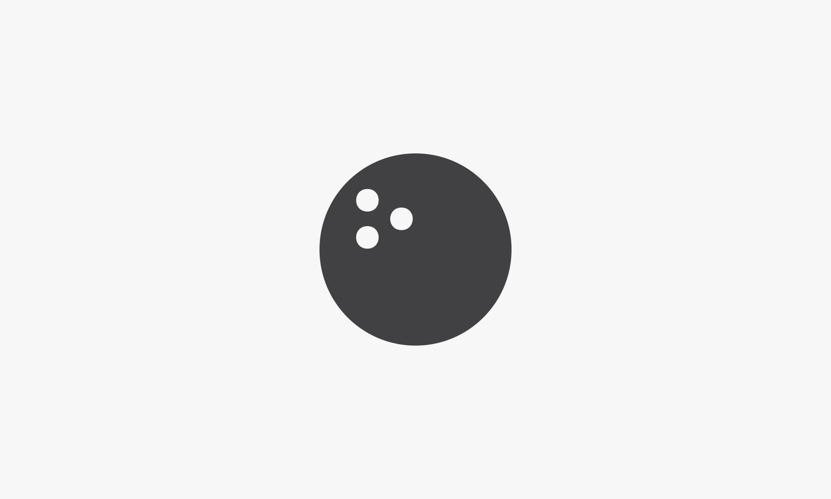 icône de boule de bowling. illustration vectorielle. isolé sur fond blanc. vecteur