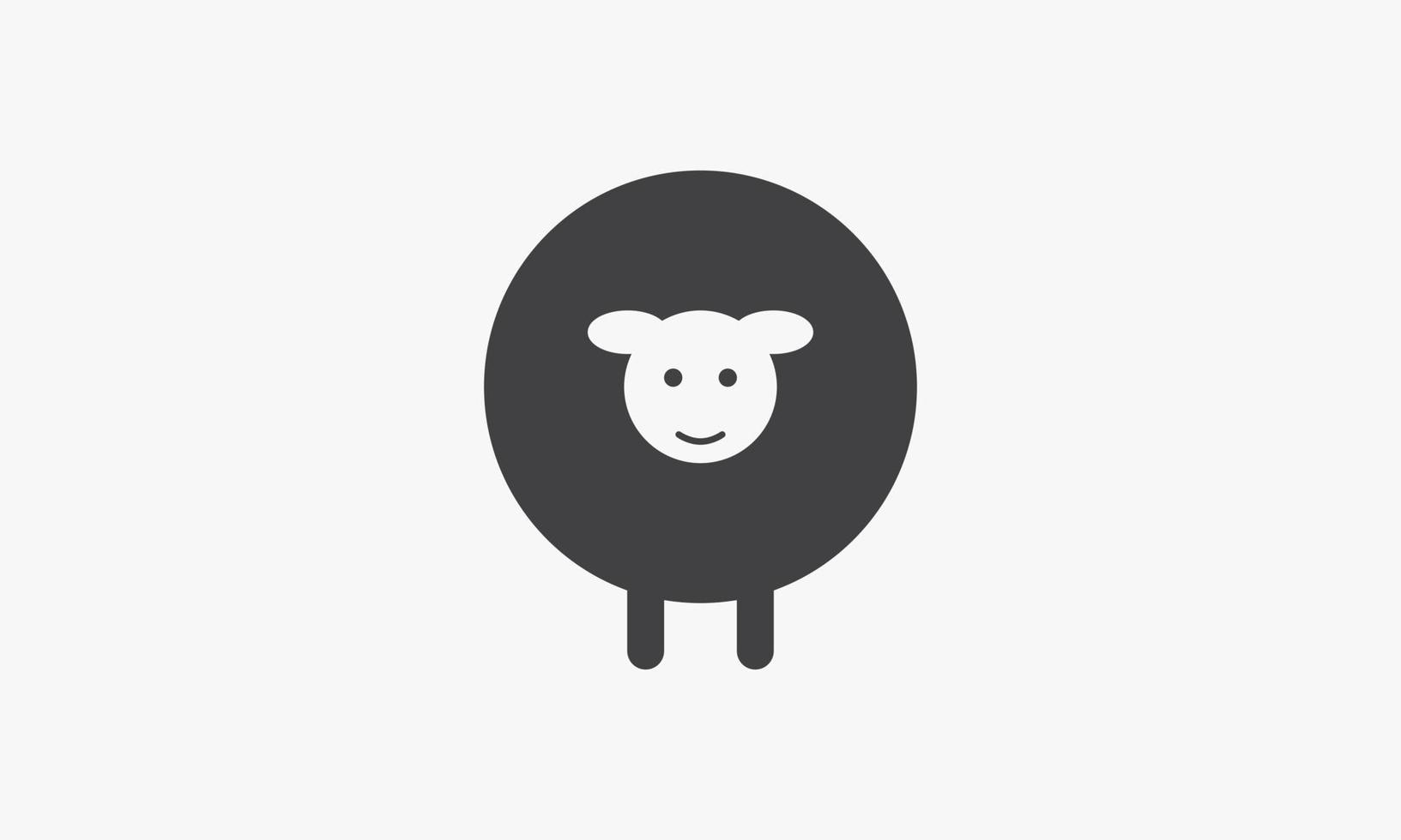 vecteur plat de conception d'icône d'agneau simple.