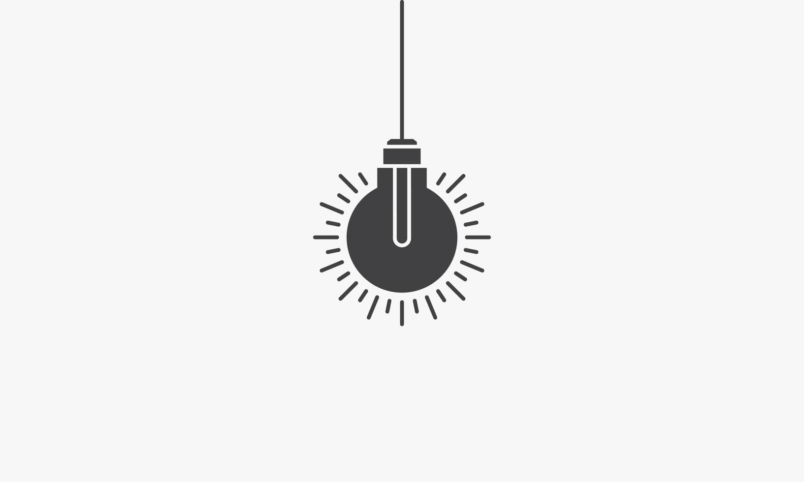 Ampoule avec câble icône design vector illustration sur fond blanc