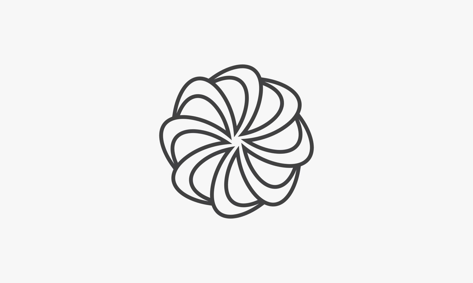icône de ligne abstraite spin isolé sur fond blanc. vecteur