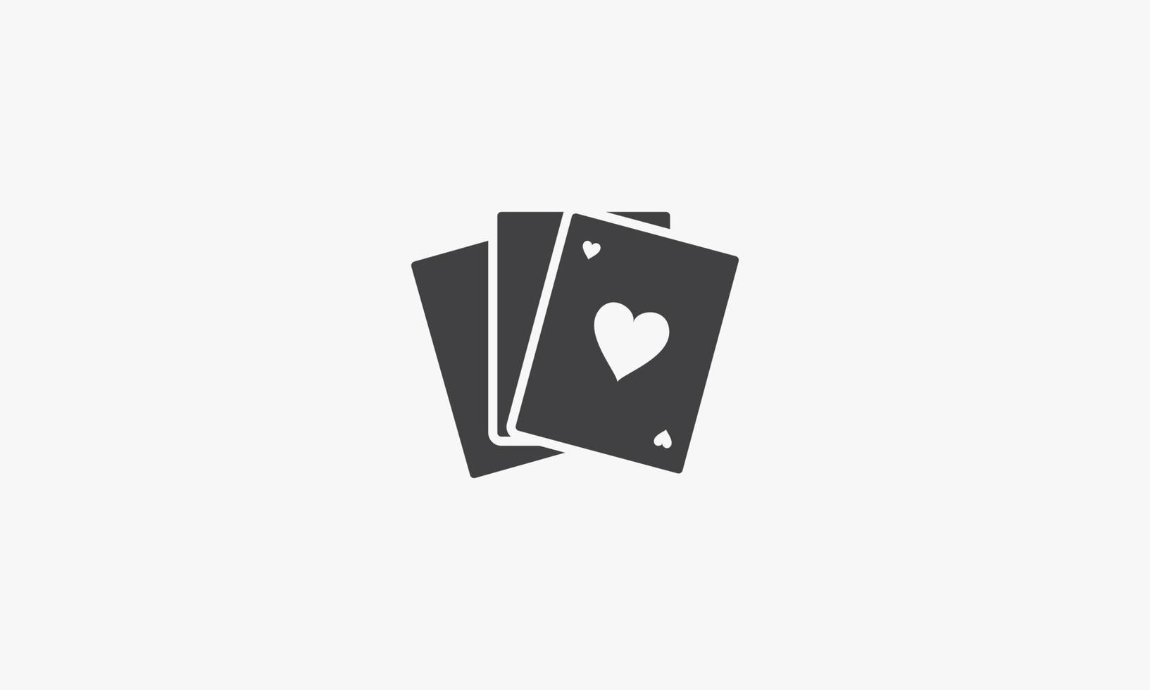illustration vectorielle de jeu de cartes sur fond blanc. icône créative. vecteur