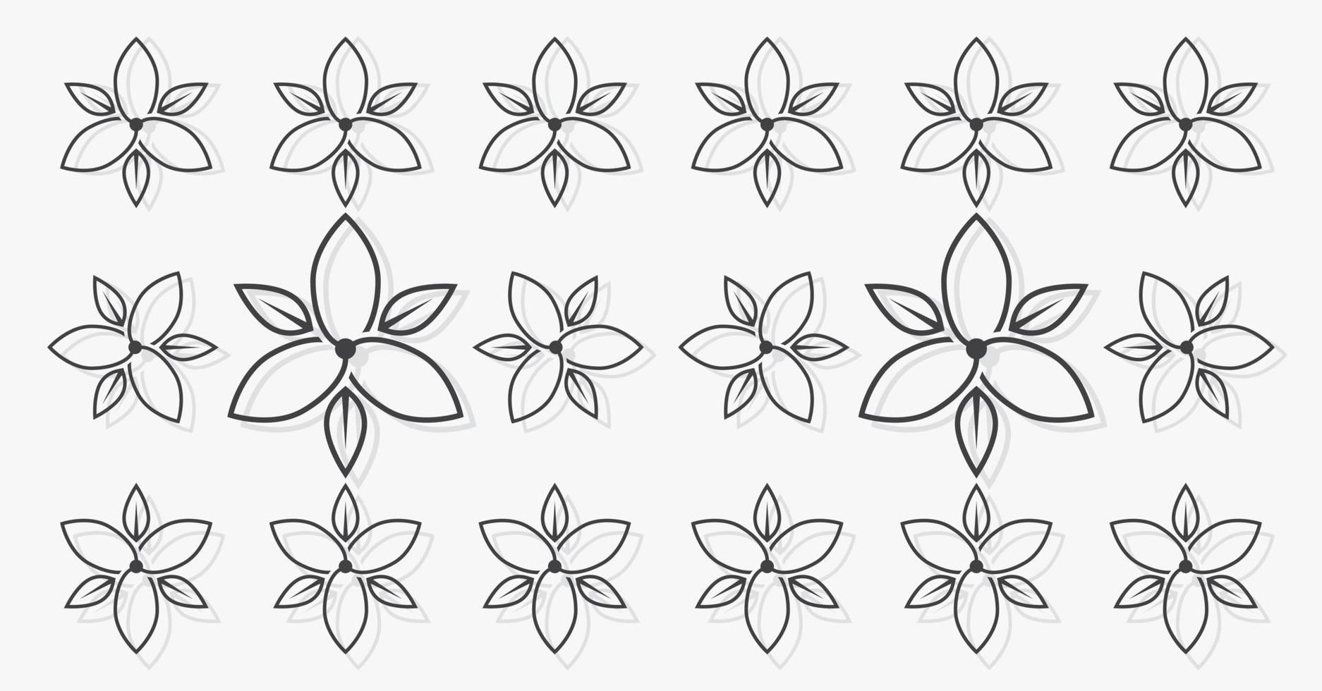 motif de fond de conception graphique de fleur de jasmin. vecteur