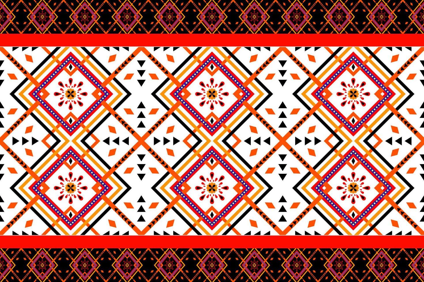 beau motif d'art ethnique géométrique traditionnel. conception pour tapis, papier peint, vêtements, emballage, batik, tissu, illustration vectorielle. figure le style de broderie tribal. vecteur