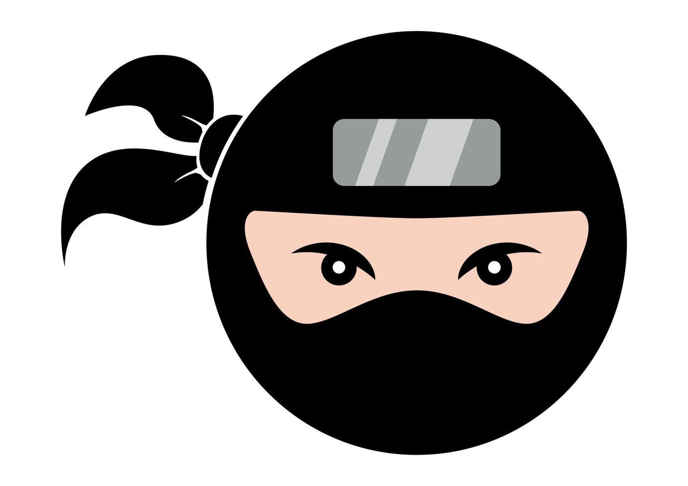 logo ninja. logo de visage de ninja. modèle de logo vecteur