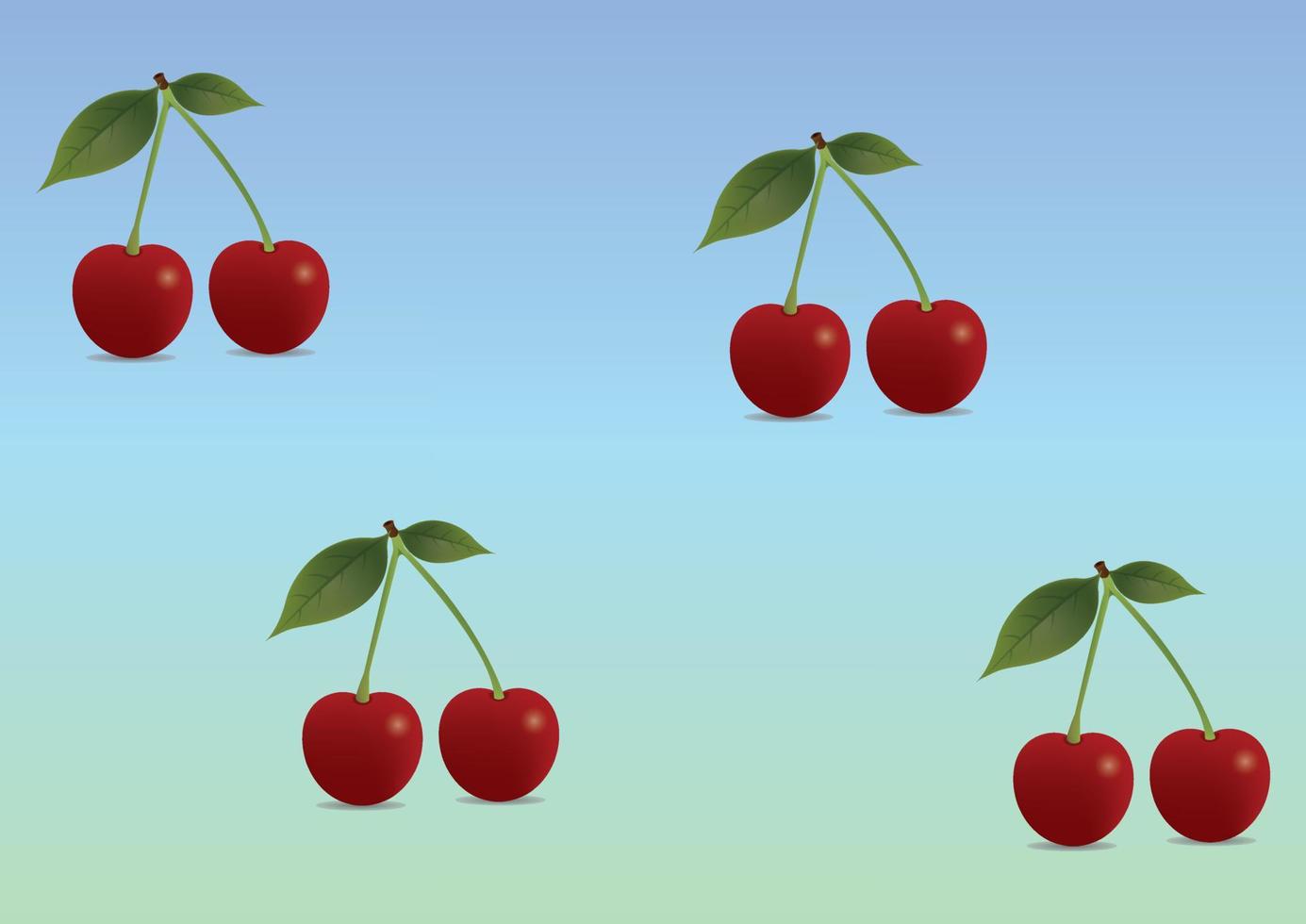 illustration de cerise. fruits sucrés. cerise de vecteur