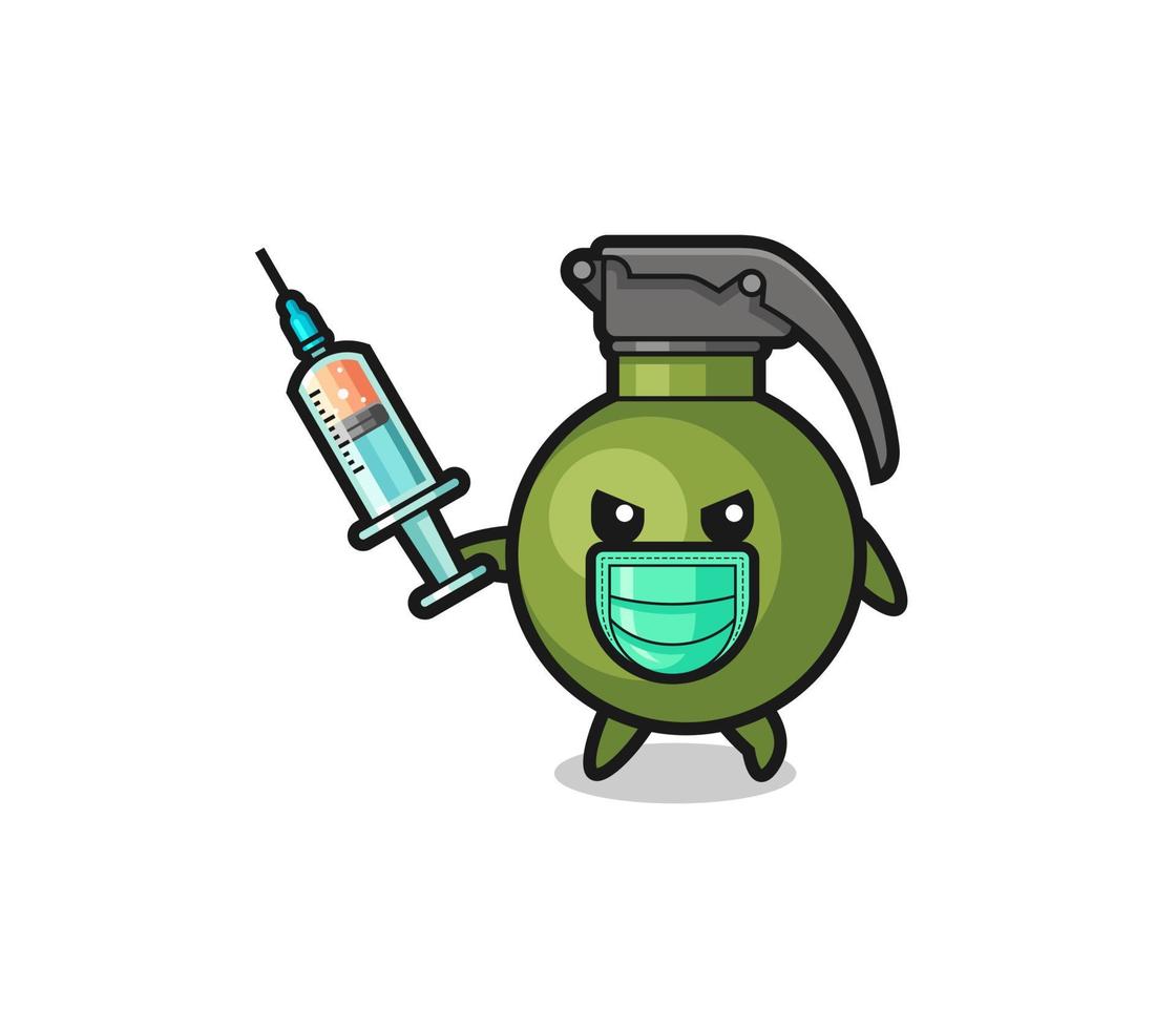 illustration de la grenade pour combattre le virus vecteur